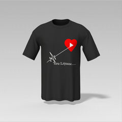 "My Heart is Beating Tere Liye" Heartbeat Graphic T-Shirt