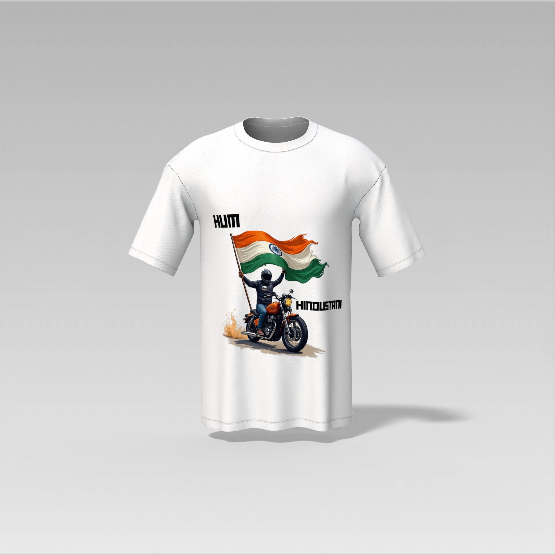 Hum Hindustani – Patriotic Biker T-Shirt