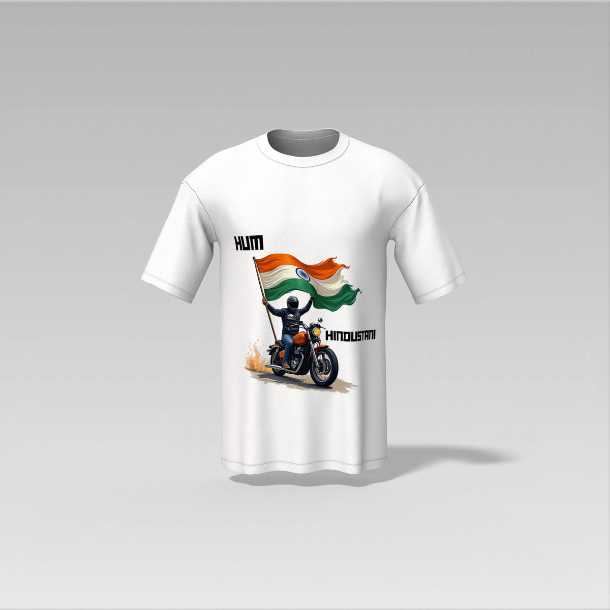 Hum Hindustani – Patriotic Biker T-Shirt