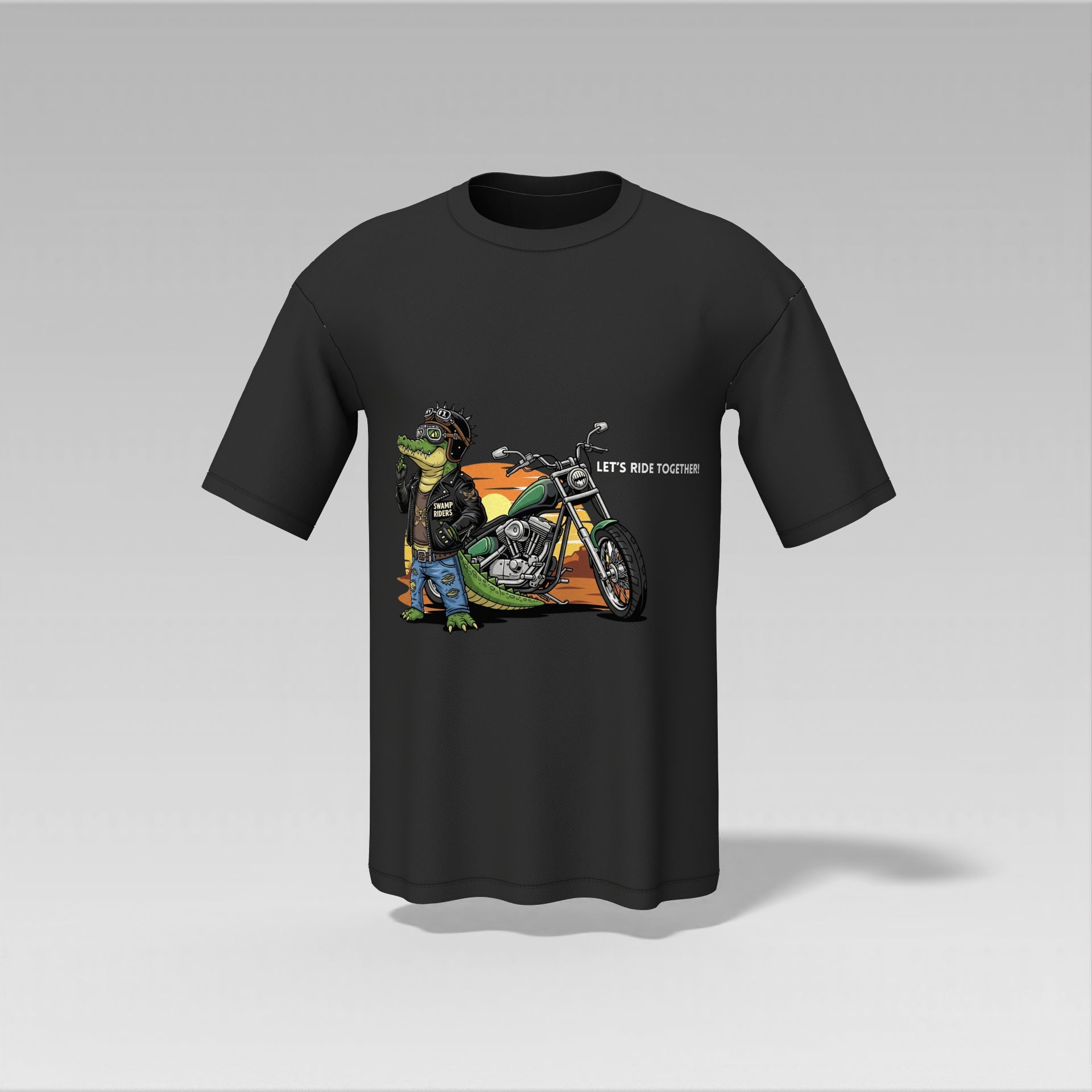 Let’s Ride Together – Biker Crocodile T-Shirt