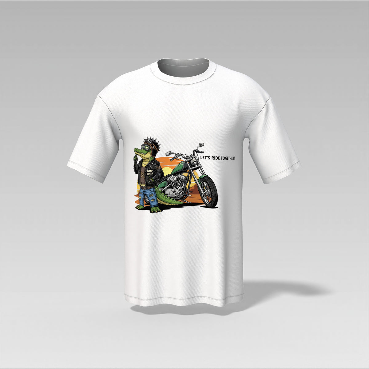 Let’s Ride Together – Biker Crocodile T-Shirt