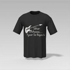 "Idhar Aaa Pyaar Se Bajata Hu" Funny Guitar Graphic T-Shirt – Unisex