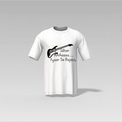 "Idhar Aaa Pyaar Se Bajata Hu" Funny Guitar Graphic T-Shirt – Unisex