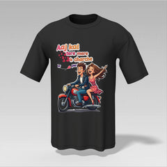 "Aaj Kal Tere Mere Pyar Ke Charche" Couple Ride T-Shirt – Old Masala Tee