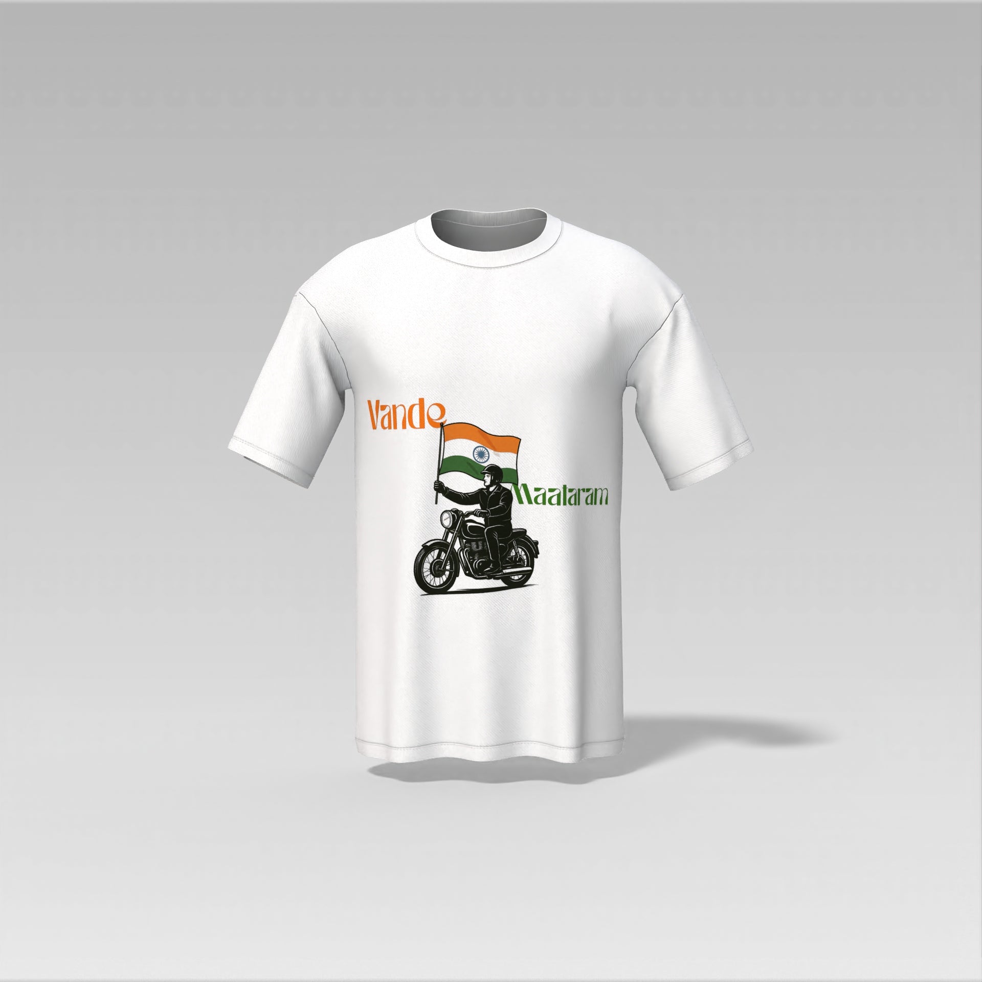 Vande Mataram Biker Tee | Patriotic Ride Collection
