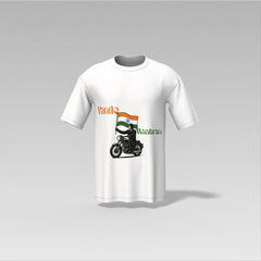 Vande Mataram Biker Tee | Patriotic Ride Collection