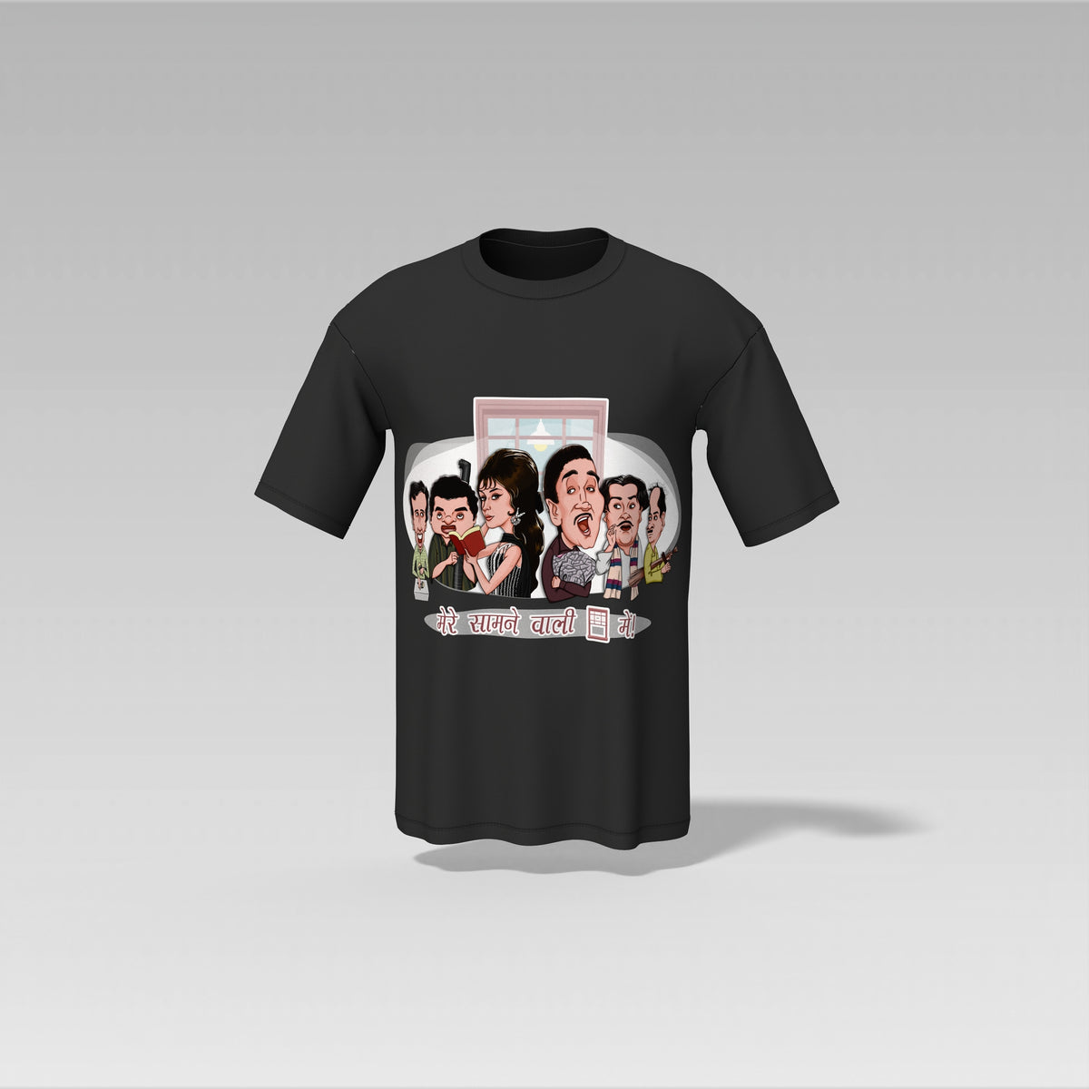 Mere Samne Wali Khidki Mein – Classic Bollywood Romance Tee | Old Masala Tee